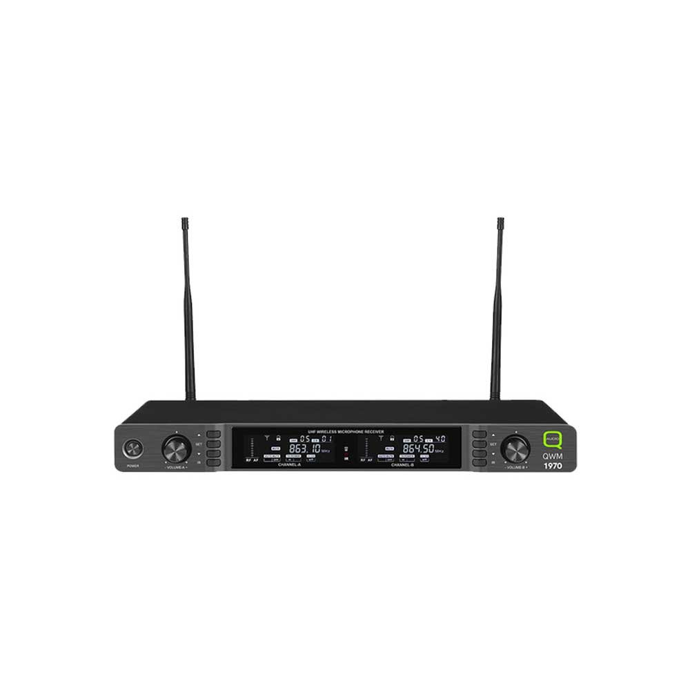 Q-Audio 8-Way Headworn & Lapel Wireless Microphone System with ADU
