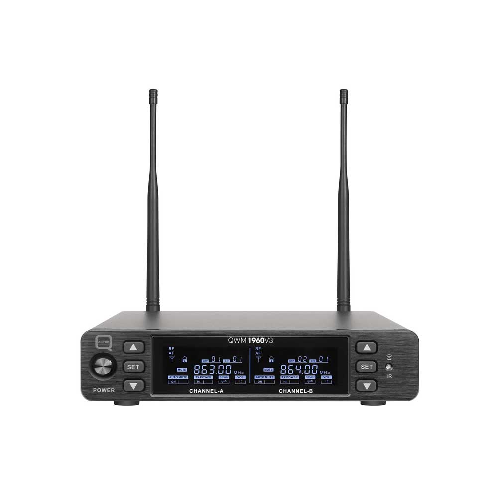 QWM 1960 V3 BP Dual Channel True Diversity UHF Beltpack Wireless System